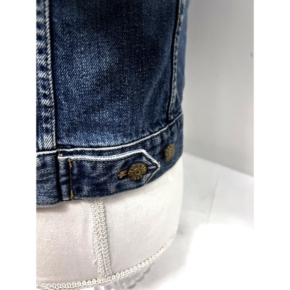 Madewell Womens Blue Stonewash Relaxed Denim Jean Trucker Button Up Jacket Small - Picture 7 of 11